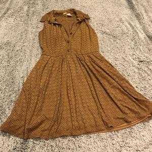 Suede Eyelet Mimi Chica Dress